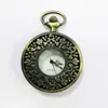 Venta al por mayor del fabricante Tapa abatible hueca retro Reloj de bolsillo Creativo Reloj para hombre y mujer Estudiante Reloj de cuarzo Reloj para colgar para ancianos Esfera grande