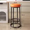 Taburete de Bar de Cuero Grueso Estilo Industrial de Lujo Ligero, Taburete Alto, Completamente Ensamblado para Uso en el Hogar, Silla de Barra para Mostrador de Teléfono Móvil, Taburete para Uso Doméstico y Comercial