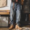 Jeans Retrô Estilo Americano Masculino 2024 Primavera Moda de Rua Marca de Moda Calças de Trabalho Masculinas Soltas Tamanho Grande Perna Reta Perna Larga Calças