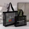 Bolsa de compras de malha de nylon de grande capacidade transfronteiriça, bolsa de malha para exterior para guardar roupas e cosméticos, bolsa de ombro de malha