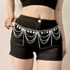 Cadena de Cintura Bohemia Europea y Americana con Borla de Disco Estilo Retro Étnico Colgante de Campanilla Accesorios de Cintura para Danza del Vientre