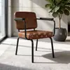 Sillas de Comedor Transfronterizas, Muebles de Restaurante de Moda, Taburetes de Panel de Metal de Hierro Estilo Vintage, Sillas Simples con Funda Suave