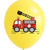 Decoração de festa de aniversário infantil balão de caminhão de bombeiros da Amazon transfronteiriço Balão de layout de cena de 12 polegadas balão de látex