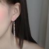 Pendientes Que Hacen Que la Cara Se Vea Más Delgada, Populares en Tiktok, Xiaohongshu, Cadena de Oreja con Borla de Circonita 2026, Pendientes Largos Asimétricos