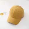 Gorra Sencilla de Color Sólido Estilo Coreano Suave Gorra Superior para Niños y Niñas Tendencia Algodón Lavado Cabeza Pequeña Gorra de Béisbol Infantil