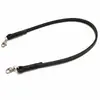 Bolso bandolera para mujer con correa de cuero, correa de cuero de 5 mm de grosor en color marrón oscuro/negro