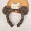 Linda Nueva Diadema de Dibujos Animados para Mujer, Diadema de Felpa para Lavarse la Cara y Aplicarse Mascarilla Facial, Accesorio para el Cabello Antideslizante