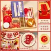 Set de Regalo para Primer Cumpleaños para Niños y Niñas, Accesorios de Tela de Estilo Chino Moderno para la Ceremonia Tradicional de Cumpleaños China
