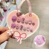 Lindas Pegatinas para Uñas Sanrio para Niños, Pegatinas de Uñas Desgastables, Parches para Uñas de Kuromi, Juguetes de Dibujos Animados para Niños