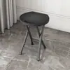 Taburete plegable de plástico, portátil para uso doméstico, taburete pequeño para adultos, taburete alto para exteriores, taburete redondo simple engrosado, silla para dormitorio