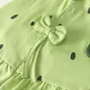 Novo Vestido de Verão para Meninas, Romper de Princesa Fofo com Gola Polo 3D de Melancia para Bebês