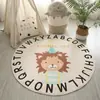 Alfombra Redonda Sencilla, Alfombra para Sala de Estar, Sofá y Mesa de Café, Alfombra de Dibujos Animados Imitación Cachemir para Dormitorio y Mesita de Noche, Esterilla Refrigerante para Pies, Base para Silla Giratoria