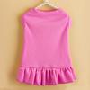 Vestido de Color Sólido con Volantes para Mascota, Vestido Delgado de Verano para Perros, Ropa para Perros Pequeños Teddy Bichon y Gatos