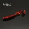 Venta al por mayor del fabricante 5-7 cm Señuelo de Pesca Explosivo con Sabor a Pescado Añadido, Gusano Biónico de Cola Rizada de Cola Única Cebo Blando, Cebo de Gusano Blando para Lubina y Perca