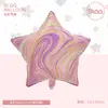 Nuevo Globo de Aluminio de 18 pulgadas Color Ágata Forma de Corazón Estrella de Cinco Puntas Decoración de Ambiente para Tienda Accesorios Venta al por Mayor Transfronteriza