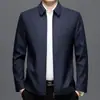 Jaqueta Coat Administrativa Fina de Primavera e Outono Masculina Casual de Negócios Gola Lapela Slim Fit Versátil