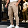 Pantalones Deportivos Casuales Ajustados con Cremallera Elástica para Hombre de Amazon Transfronterizo para Primavera y Otoño