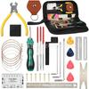 Kit de herramientas para guitarra de 28 piezas lima llave inglesa regla de espaciado de cuerdas pulidor de alambre juego de herramientas de reparación de guitarra