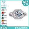 Anillo de Lujo Cuadrado de Plata S925 Transfronterizo con Moissanita de Color para Mujer Plata Esterlina Platino Simulación de Diamante Diamante Venta al por Mayor