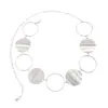 Cadena de Cintura con Anillos Metálicos Transfronterizos Europeos y Americanos para Mujer, Cinturón de Cadena de Oro y Plata con Diseño de Nicho, Accesorio Versátil de Moda