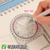 Regla de Dibujo Matemático Multifuncional para Estudiantes de Primaria, Regla Geométrica para Secundaria y Preparatoria, Regla de Función Geométrica Especial, Escuadra, Transportador