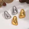 Pendientes Triangulares de Encaje de Acero Inoxidable Minimalistas y Únicos con un Diseño de Nicho de Alta Gama para Mujer
