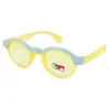 Óculos de Sol Infantis Nova Moda Europeia e Americana, Óculos Estilo Bebê Masculino e Feminino, Armação Redonda Cor Doce 8236A 1