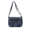 Bolso de Hombro, Estilo Coreano de Mezclilla, Bolso Cruzado Estilo Retro Europeo y Americano, Casual y Versátil, Bolso Diario para Viajar, Bolso Transfronterizo para Mujer