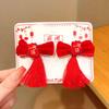 Horquilla de lazo para niña, tocado de Año Nuevo, accesorios para el cabello de niña pequeña, horquilla de Año Nuevo, clip de Hanfu de Año Nuevo para niña