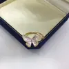 Anillo de configuración de perlas DIY de moda para mujer, anillo abierto con diseño de mariposa pintada, accesorios de joyería, suministro al por mayor