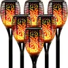 Lâmpada Cruz Solar Chama Ferro Oco Gramado Lâmpada Controle de Luz Inteligente Exterior Jardim Pátio Decoração Lâmpada de Plugue de Terra