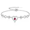 Comércio Exterior Transfronteiriço Pulseira Infinito Amor Prata Esterlina S925 Diamante Brilhante Doze Pedras de Nascimento Joia Pulseira de Zircônia de Luxo Leve de Alta Qualidade