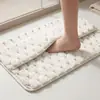Tapete Antiderrapante para Chão de Banheiro, Tapete de Pé para Banheiro Doméstico Absorvente de Água e Secagem Rápida, Veludo Tipo Casco de Tartaruga, Resistente a Manchas, Tapete Espesso e Macio