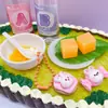 Nuevo Creativo DIY Sopa de Camote y Semilla de Loto Casa de Juego Divertida para Niños Set de Juguetes Descompresión Collage Creación Hecha a Mano