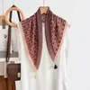 Pañuelo Cuadrado Vintage con Borlas Estampado Paisley Pañuelo para el Cuello con Colgante Estampado de Lunares y Anacardos Pañuelo de Seda con Flecos para Mujer Imitación de Algodón y Lino