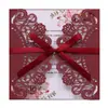 Tarjeta de felicitación hueca de encaje para boda, Día de San Valentín, Invitación de boda y compromiso, Invitación dorada, Fábrica, En stock