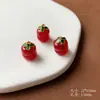 Cuentas de Vidrio con Forma de Caqui con Agujeros para Manualidades DIY, Pulseras, Collares, Colgantes y Accesorios de Joyería