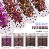 Kit de glitter para nail art, lantejoulas, pó de glitter, gradiente Azul Roxo 123mm, esmalte misto, joia, cola, material de gota