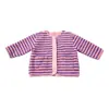 Abrigo suéter a rayas de bloques de color estilo coreano para niñas, nueva colección otoño/invierno 2026, top elegante para niñas pequeñas