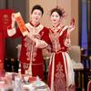 Vestido de novia Xiuhe para novia primavera 2024 Nuevo vestido de novia chino industria pesada Vestido tostado para traje de hombre y mujer
