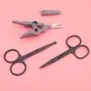 Suministro directo de fábrica tijeras para vello nasal de acero inoxidable tijeras redondas de belleza para vello nasal tijeras de punta para belleza herramientas de belleza tijeras pequeñas