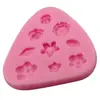 Flores Hojas Pliegue Azúcar Molde de Silicona para Pastel Herramientas para Hornear DIY West Point Hornear Cocina Molde H2409