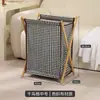 Cesta de ropa sucia, cesta de lavandería grande plegable para baño, cesta de almacenamiento de ropa sucia para el hogar de tela, transfronterizo