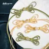 Botones de Rana Qipao Cola Larga Mariposa Cuentas Doradas Botones Estilo Chino Cuentas de Jade Botones con Borla Hecho a Mano Nuevo Estilo Chino Hanfu