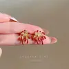Pendientes de Fuegos Artificiales Rojo Atmosférico Edición Limitada de Invierno para Mujer, Tachuelas y Accesorios Súper Hermosos y Únicos para Otoño e Invierno
