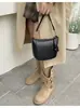 Casual Color Puro Mujer 2025 Nueva Moda Retro Gran Capacidad Otoño Casual Correa Ancha de Hombro Un Solo Hombro Cruzado Bolso de Mujer