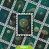 36 Piezas de Pegatinas Creativas de Sello de Diente de León Verde Oscuro Pegatinas de Decoración para Papelería de Cuaderno DIY Venta al por Mayor Transfronteriza