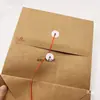 Pasta de Arquivo A4 Ampliada e Alargada Saco de Documentos de Papel Kraft Espessado 400g Bolsa para Documentos de Licitação 20cm Bolsa para Material Gráfico