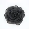 Grampo de Cabelo Flor de Camélia Tridimensional Flor Queimada Coreana Flor de Seda Organza Peônia Rosa de Tecido DIY Acessórios de Cabelo 6cm