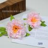 Pintura al Óleo Simulada Peonía Pequeño Hanfu Adorno de Tocados Flor de Peonía Boda Novia Abanico Redondo Flor de Peonía Venta al por Mayor